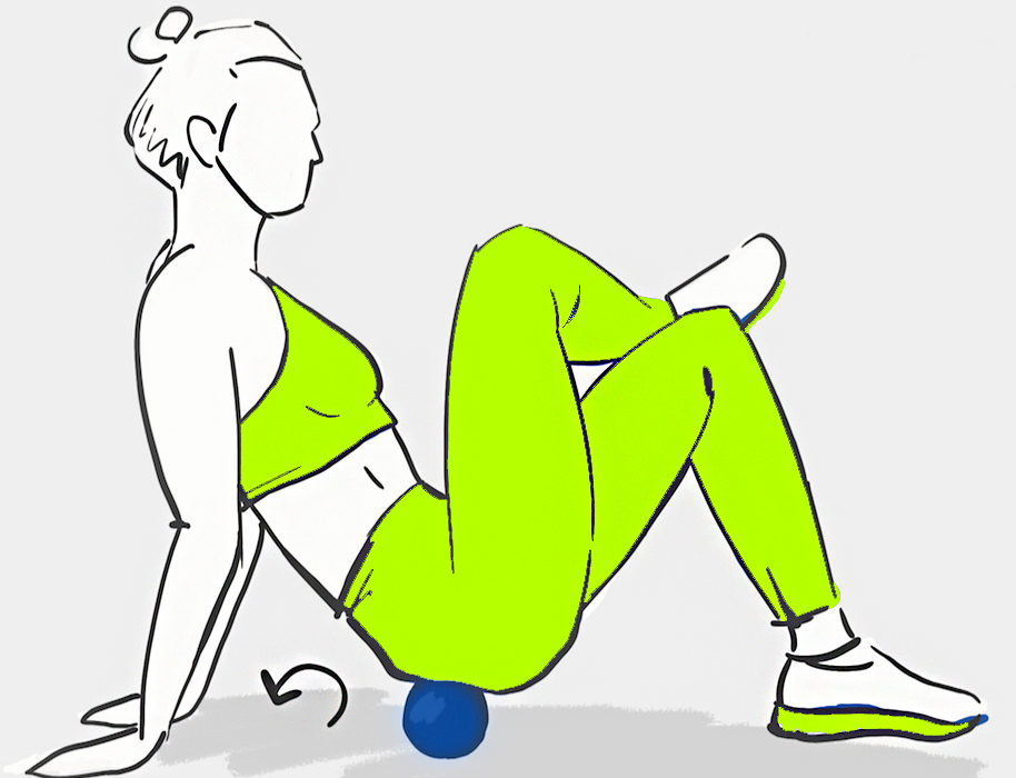 массаж тела мячиком